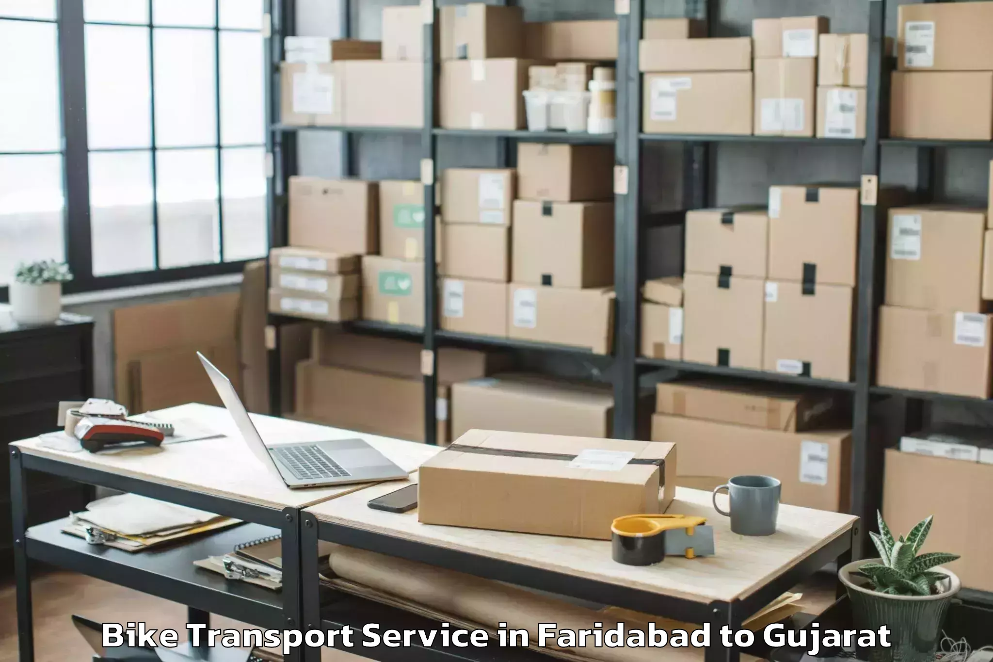 Affordable Faridabad to Vadali Bike Transport